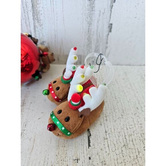 Hallmark reindeer slippers light up string light ornament Xmas tree reindeer lig - Picture 3 of 12